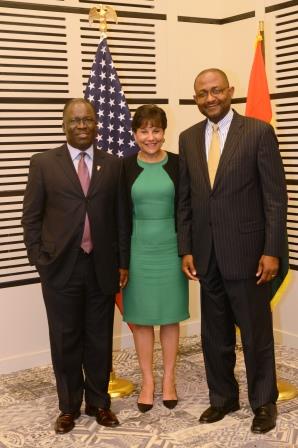 Ike Nwabuonwu, Gabriel Okafor with Secretary Pritzker