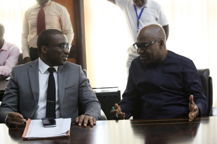 Gov. Ifeanyi Okowa (left) and Chairman, Alpha Energy and Electric Company, Ike Nwabuonwu